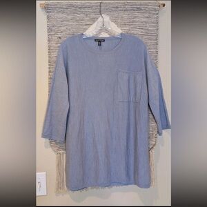 Eileen Fisher Soft Sky Blue Knit Top